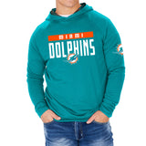 ZUBAZ MEN'S NFL MIAMI DOLPHINS TEAM COLOR HOODIE WITH VIPER PRINT DETAILS-XL