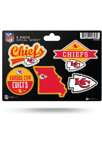 Kansas City Chiefs 5-Piece Sticker Sheet