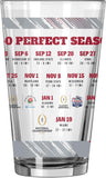 Indiana 2025 College Football Champions 16oz Schedule Pint Glass