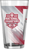 Indiana 2025 College Football Champions 16oz Schedule Pint Glass