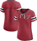 Fanatics Women's NFL Arizona Cardinals Lace-Up Bling T-Shirt