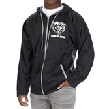 Zubaz Men's NFL Chicago Bears Black Hoodie With Team Color Viper Liner-Large