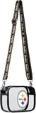 FOCO NFL Pittsburgh Steelers Team Logo Stripe Clear Crossbody Bag