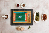 Miami Dolphins Football Field - Icon Glass Top Cutting Board & Knife Set