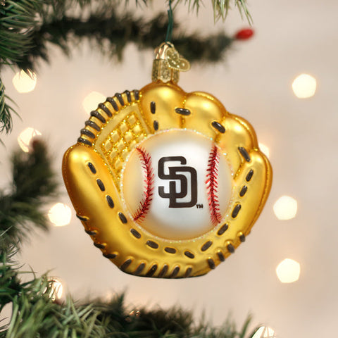 San Diego Padres Baseball Mitt Ornament