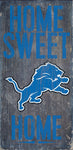 Detroit Lions Wood Sign - Home Sweet Home