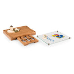 Kansas Jayhawks - Concerto Glass Top Cheese Cutting Board & Tools Set