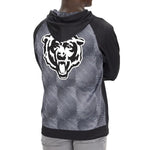 Zubaz Men's NFL Chicago Bears Black Hoodie With Team Color Viper Liner-Large