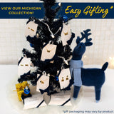 Michigan Wolverine Earrings Go Blue 18K Gold Finish