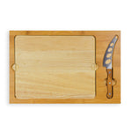 Indianapolis Colts Football Field - Icon Glass Top Cutting Board & Knife Set