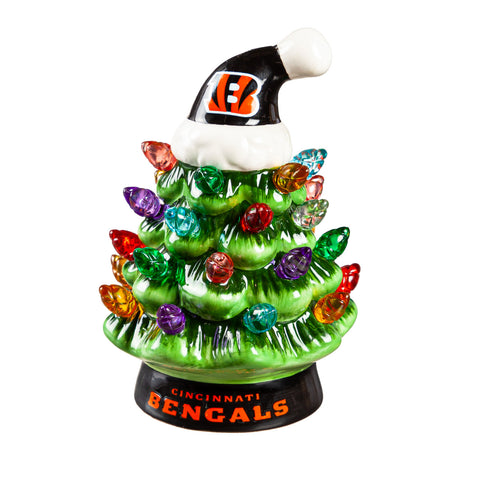 Cincinnati Bengals Christmas Tree 4 Inch LED Tabletop