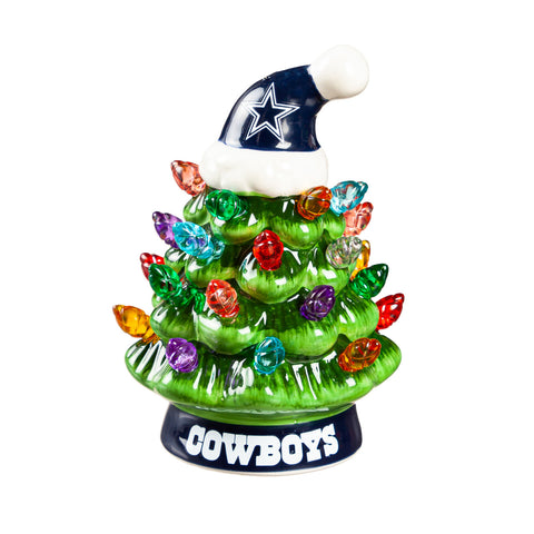 Dallas Cowboys 4" Light Up Ceramic LED Christmas Tree