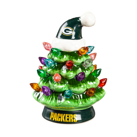 Green Bay Packers 4" Light Up Ceramic LED Christmas Tree