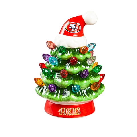 San Francisco 49ers Christmas Tree 4 Inch LED Tabletop