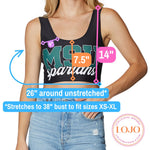 Michigan State Black Crop Tank Top
