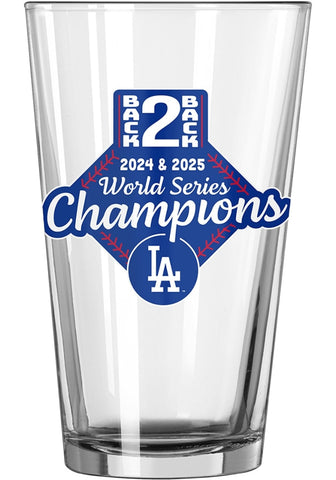 Los Angeles Dodgers 2025 Back to Back Champs 16oz Pint Glass