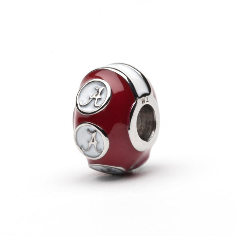 Alabama Bead Charm - Crimson Logo Stripe