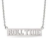 Alabama ROLL TIDE Script Bar Necklace