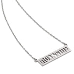 Alabama ROLL TIDE Script Bar Necklace