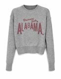 University of Alabama Crimson Tide Design Gray Crewneck Long Sleeve Sweater
