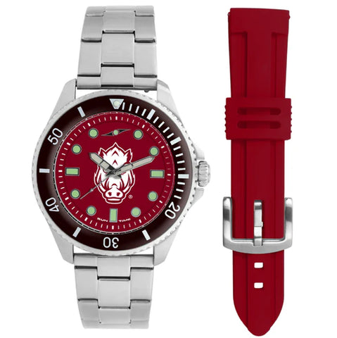 Arkansas Razorbacks Men's Contender Watch Gift Set