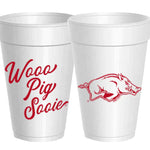 Arkansas Wooo Pig Sooie 16 oz. Styrofoam Cups