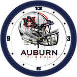 Auburn Tigers Drip Helmet Decorative Wall Clock, Silent Non-Ticking, 11.5"