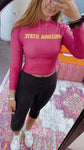 Arizona State ASU Maroon Mock Neck Top