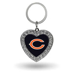 Chicago Bears Rhinestone Heart Key Chain