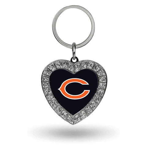 Chicago Bears Rhinestone Heart Key Chain