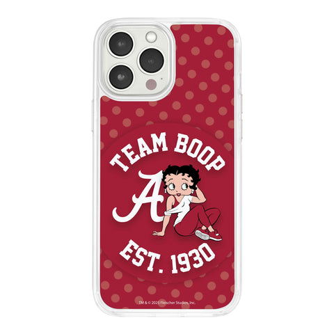 Alabama Crimson Tide X Betty Boop HD Apple iPhone 15 Mag-Safe Phone Case