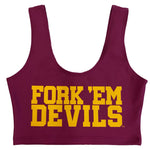 Arizona State ASU Fork 'Em Crop Tank Top