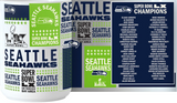 Seattle Seahawks Super Bowl 60 Champions 15oz Roster Sublimated Mug