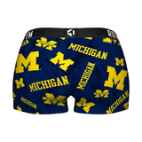 Women's Boy Shorts - Michigan Wolverines - Logo All-Over