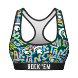 Women's Sports Bra - Michigan State Spartans - Twisted Wordmark