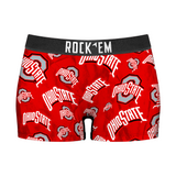 Women's Boy Shorts - Ohio State Buckeyes  - Logo All-Over