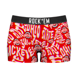 Women's Boy Shorts - Ohio State Buckeyes  - Twisted Wordmark