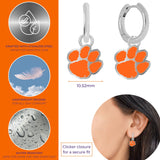 Clemson Tigers Paw Huggie Hoop Earrings