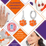 Clemson Tigers Paw Huggie Hoop Earrings