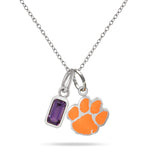 Clemson Tigers Paw Charm Necklace