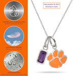 Clemson Tigers Paw Charm Necklace
