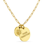 Clemson Tigers Paperclip Chain Charm Necklace
