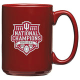 2025-26 Indiana National Champ  Coffee Mug (Clear and Burgundy)