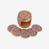 Ohio State Buckeyes 5 Pack Barrel Coaster Set