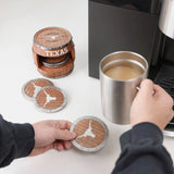 Texas 5 Pack Barrel Coaster Set