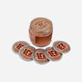 Cincinnati Bengals 5 Pack Barrel Coaster Set