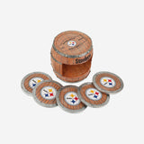 Pittsburgh Steelers 5 Pack Barrel Coaster Set