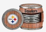 Pittsburgh Steelers 5 Pack Barrel Coaster Set