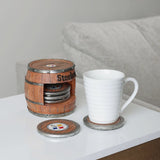 Pittsburgh Steelers 5 Pack Barrel Coaster Set