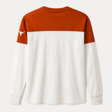 Texas Longhorns Southlawn Daphne LS Vee Neck Jersey Top